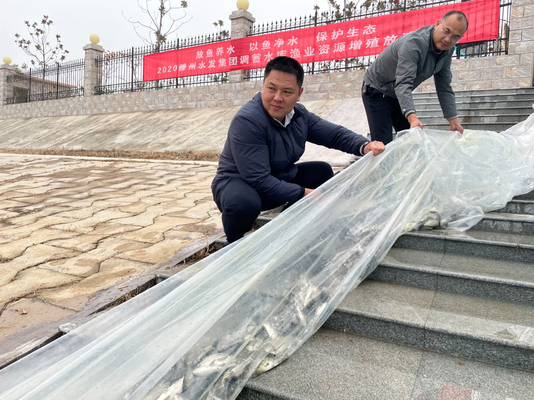 【集团动态】滕州水发集团开展“放鱼养水  以鱼净水 保护生态”渔业增殖放流活动