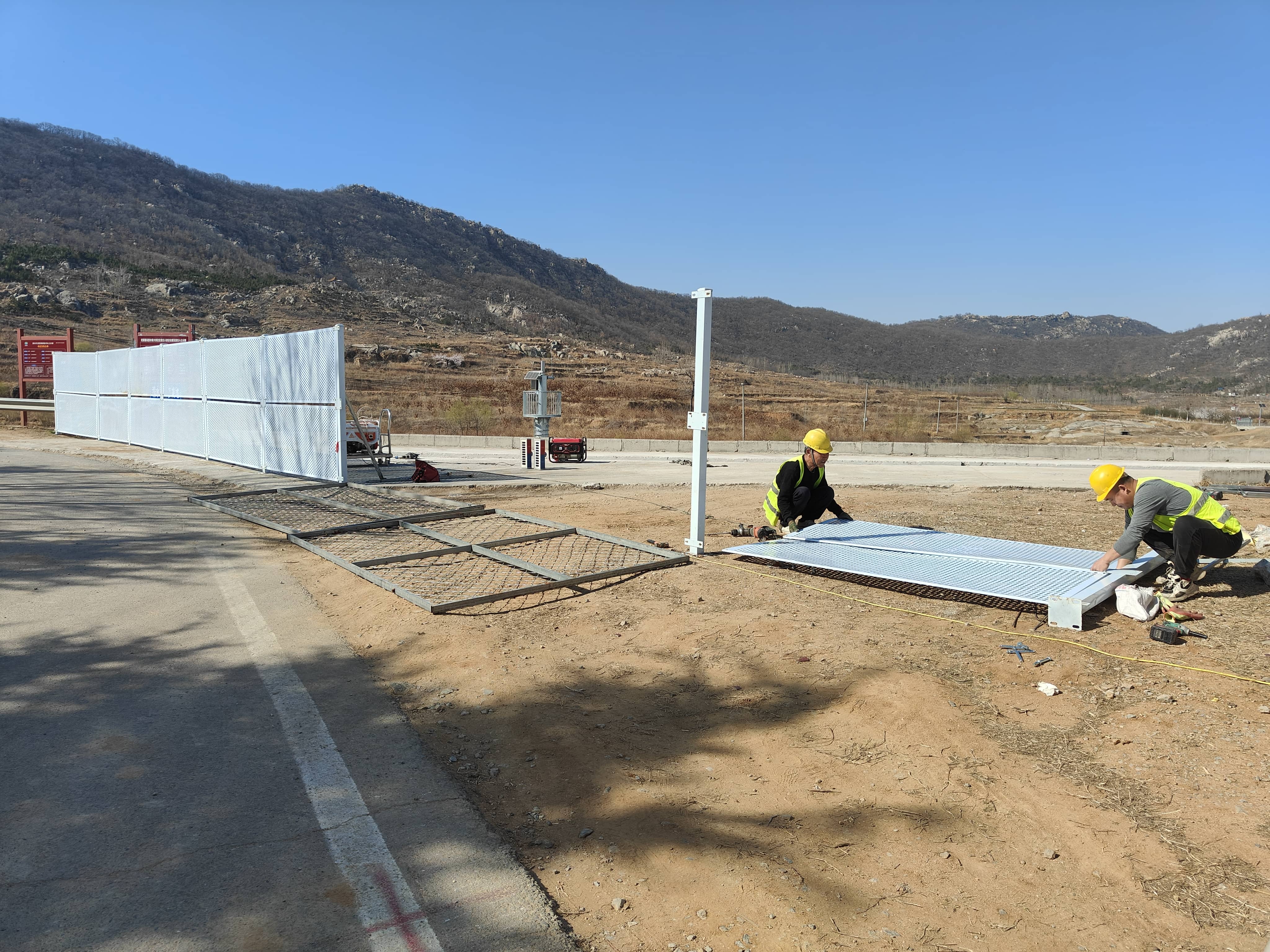 冯庄西水库围挡施工