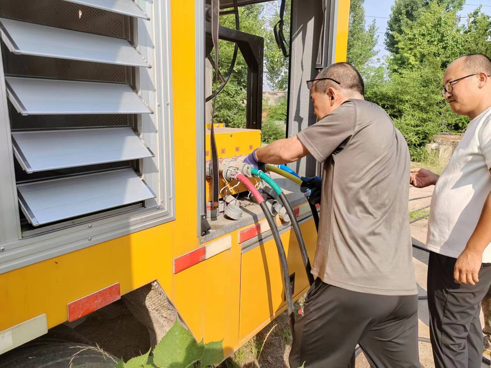 魏庄水厂调试应急发电车