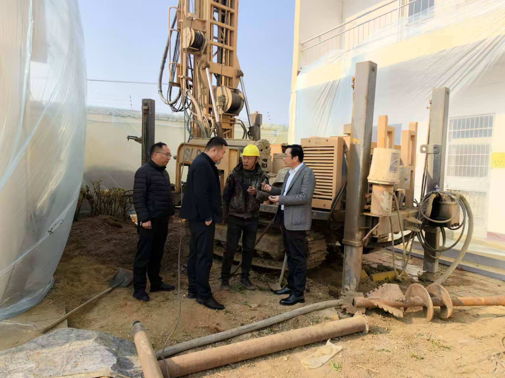 磨石山水站院内钻井