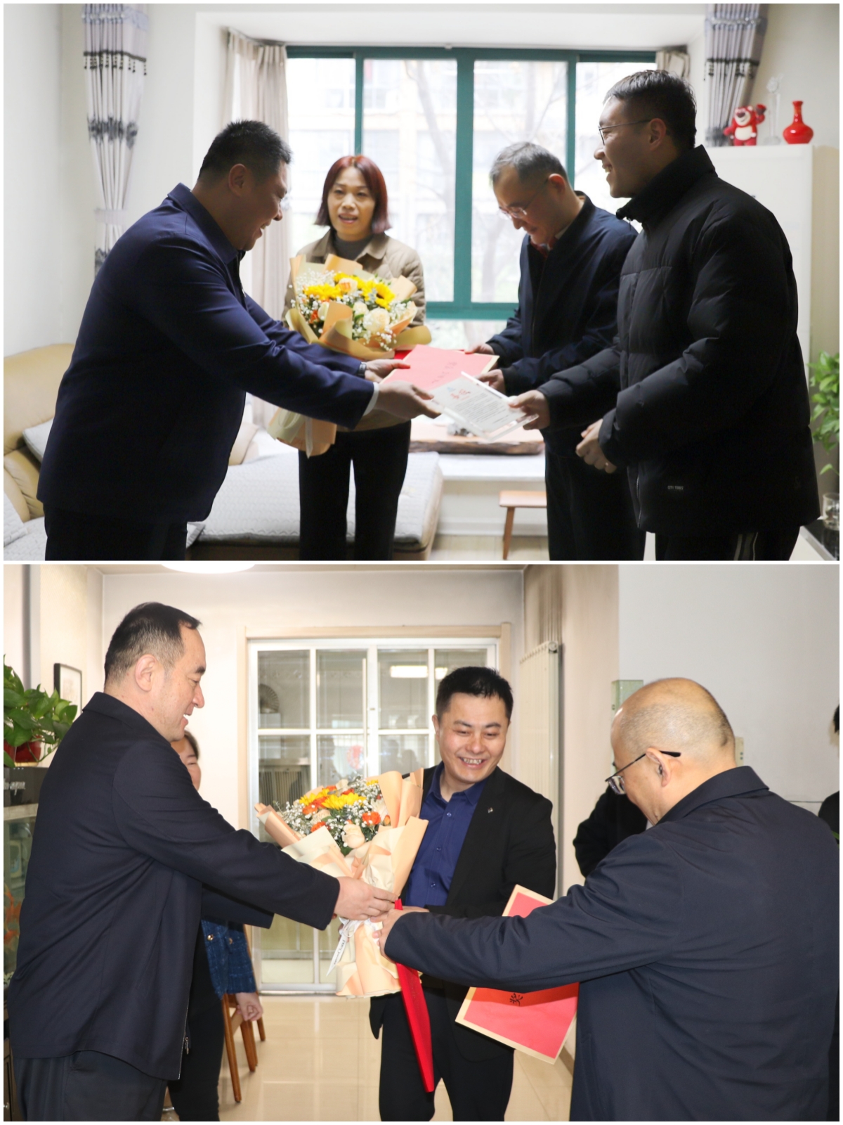 【集团动态】“送奖到家”鼓士气 “喜报上门”共光荣—市水务发展集团开展送喜报到家活动