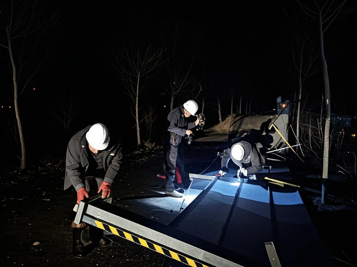 【集团动态】修复破损围挡  筑牢安全防线