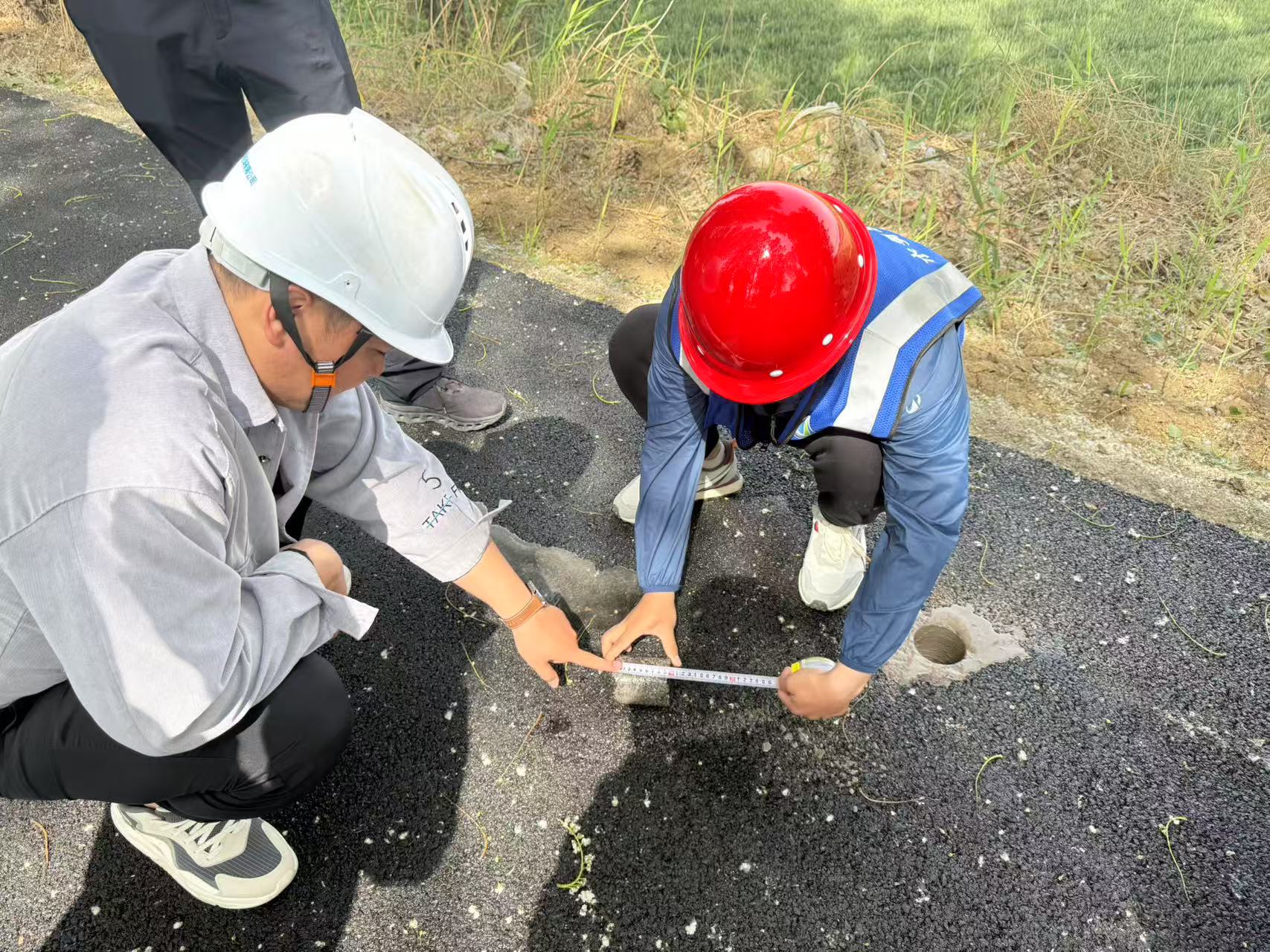 北沙河右堤道路工程堤顶道路沥青面层取芯检测