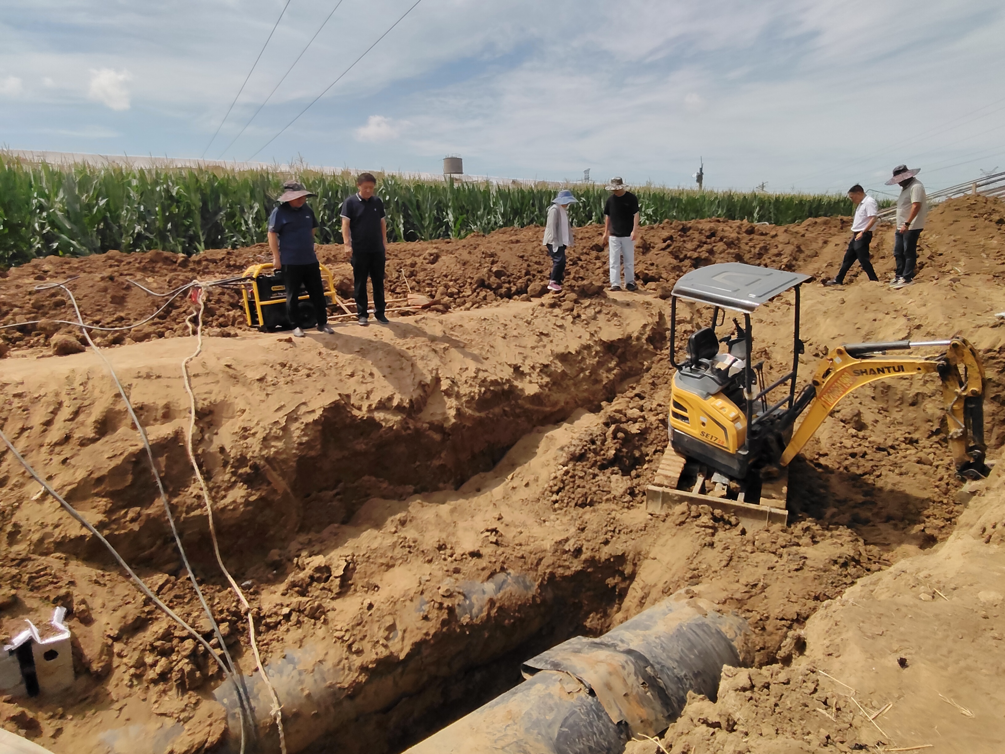 鲍沟大棚区域南水北调管线焊缝