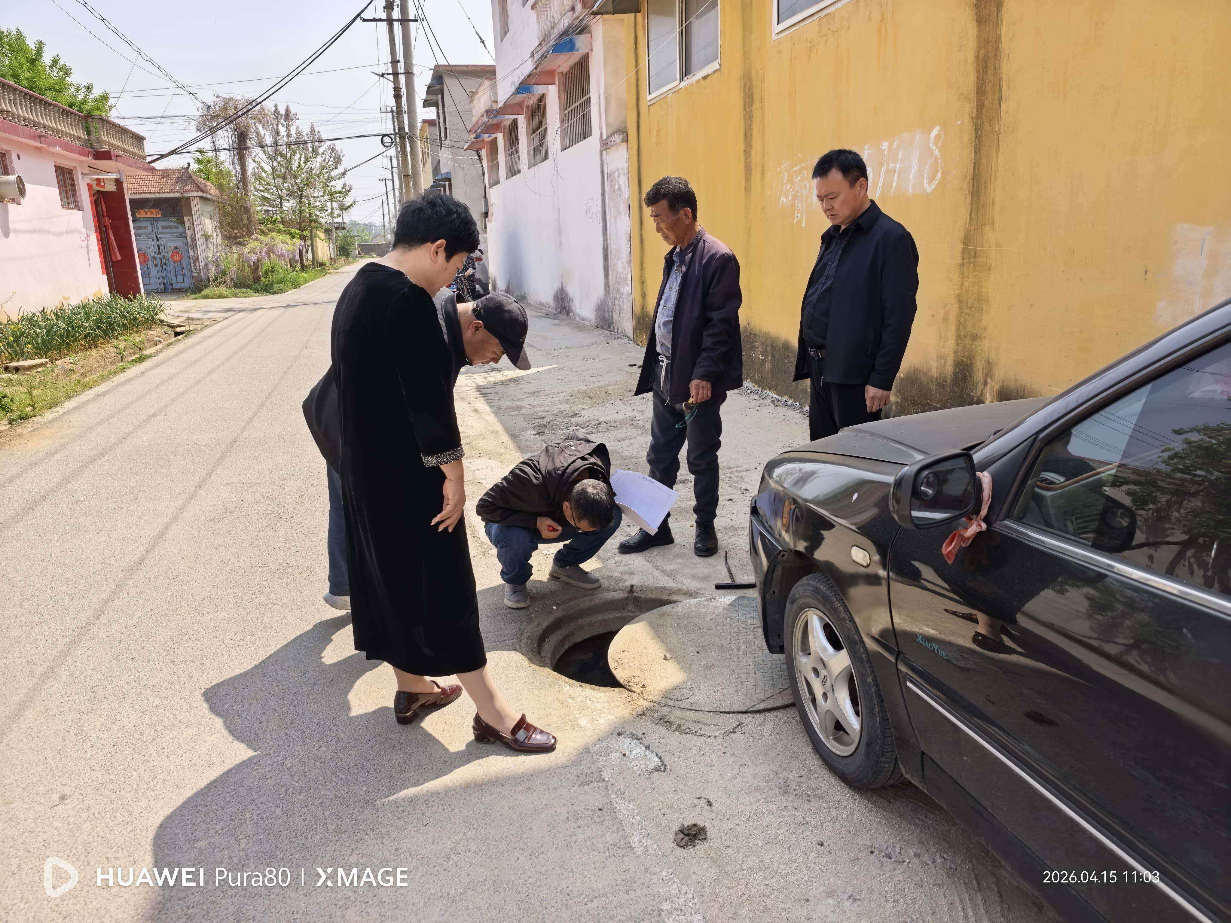 中润公司现场勘测设计鲍沟镇村内给水管网